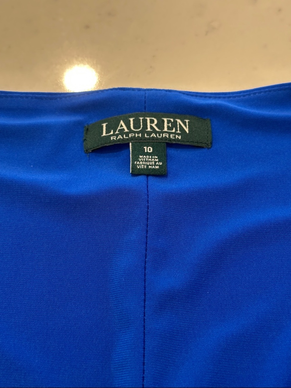 Ralph Lauren 3/4th Sleeve Ruched Dress Size 10 - Picture 4 of 7